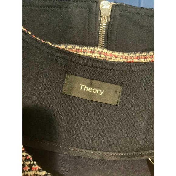 Theory Pink, Blue & White Tweed Zip-Up Jacket, Size 12 - Picture 8 of 8